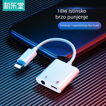 iPhone 12 2-u-1 adapter za punjenje i zvuk za pozive i glazbu