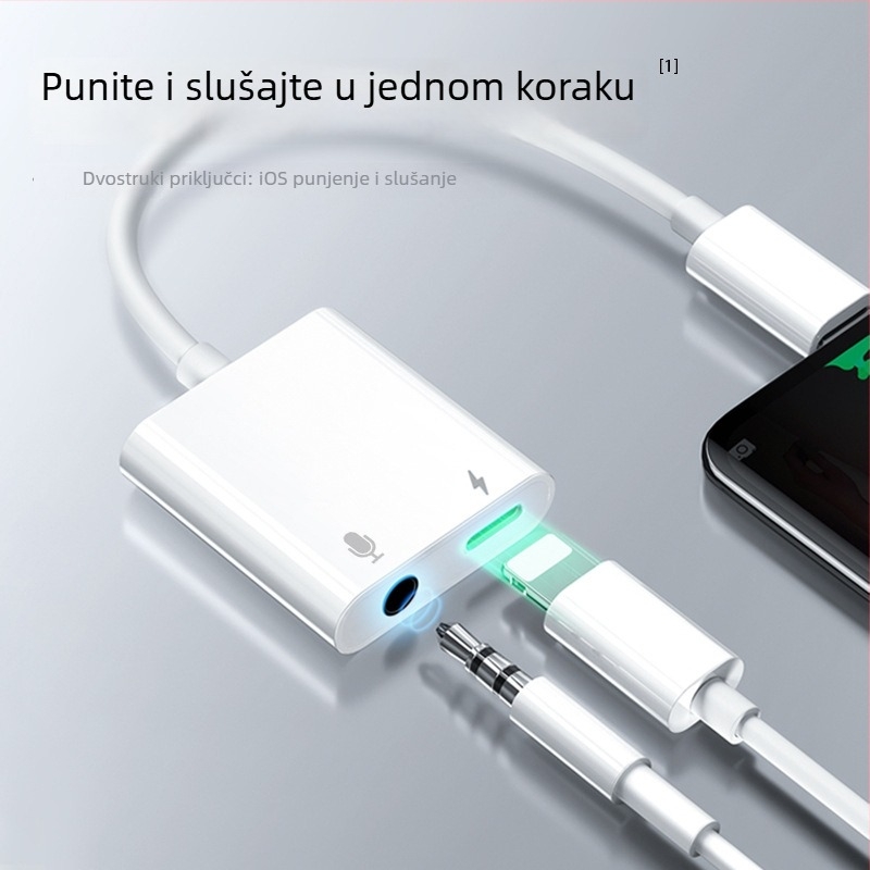 iPhone 12 2-u-1 adapter za punjenje i zvuk za pozive i glazbu