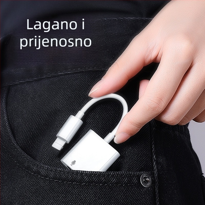 iPhone 12 2-u-1 adapter za punjenje i zvuk za pozive i glazbu