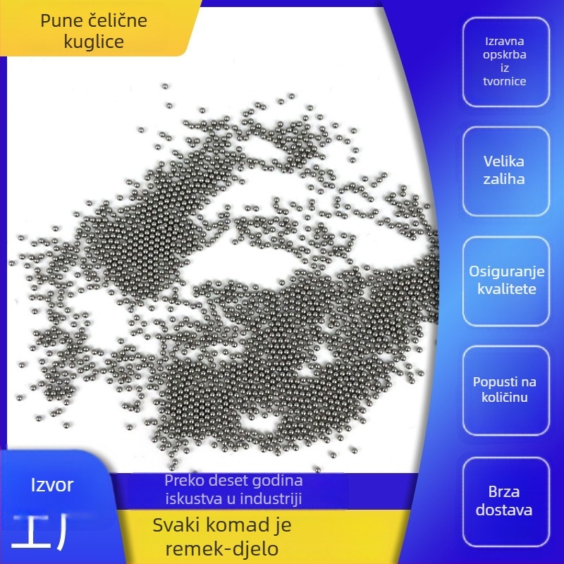 304 nehrđajući čelik kuglica, minijaturna, promjera 1.2–3 mm, čvrsta