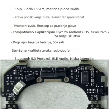 Over-ear bežične Bluetooth slušalice s aktivnom redukcijom šuma i režimom prozirnosti, kompatibilne s Apple i Android, MX Yuehu Zhongke