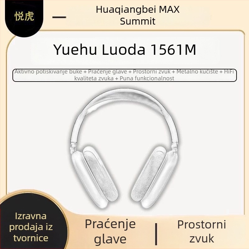 Over-ear bežične Bluetooth slušalice s aktivnom redukcijom šuma i režimom prozirnosti, kompatibilne s Apple i Android, MX Yuehu Zhongke