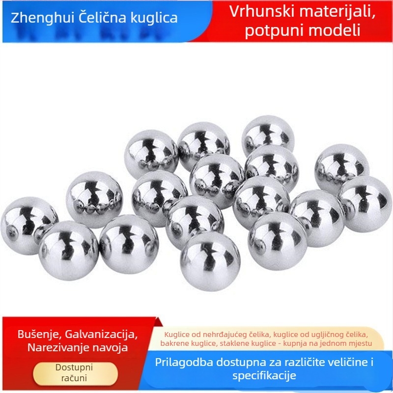 Zhuhui nehrđavi čelične kuglice 304/316, čvrste kuglice promjera 0,5–60 mm, za miješanje i fitness opremu