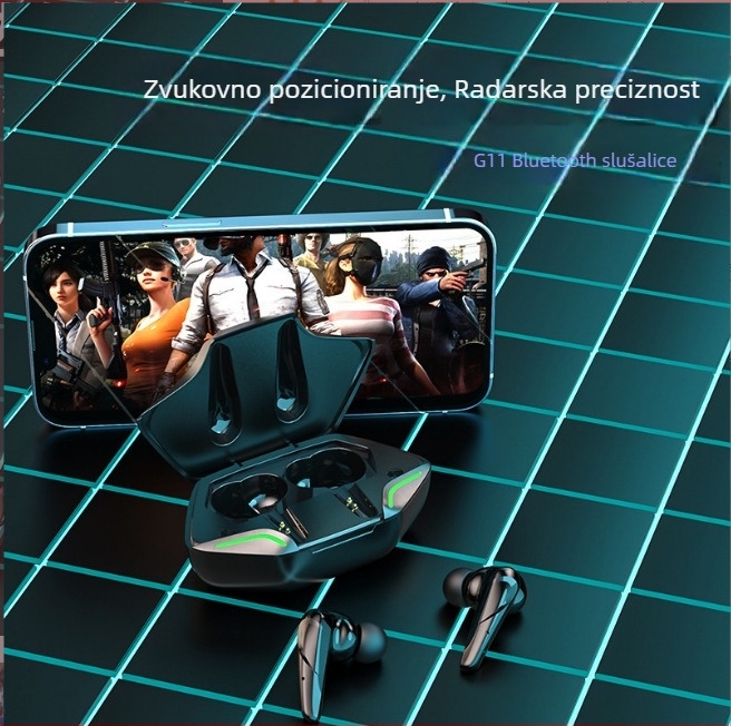 X15Pro Bežične Bluetooth slušalice s niskom latencijom, G11 e-sports gaming slušalice, TWS
