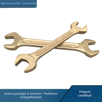 Eksplozijski otporan dvostruki ključ s otvorenim čeljustima od bakra i aluminijske bronze, bez iskri