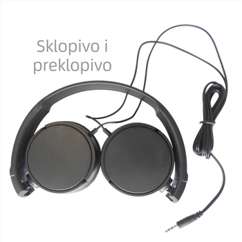 Žični over-ear slušalice s dubokim basom, idealne za igrice i online nastavu, kompatibilne s računalima, pametnim telefonima i elektroničkim tipkovnicama