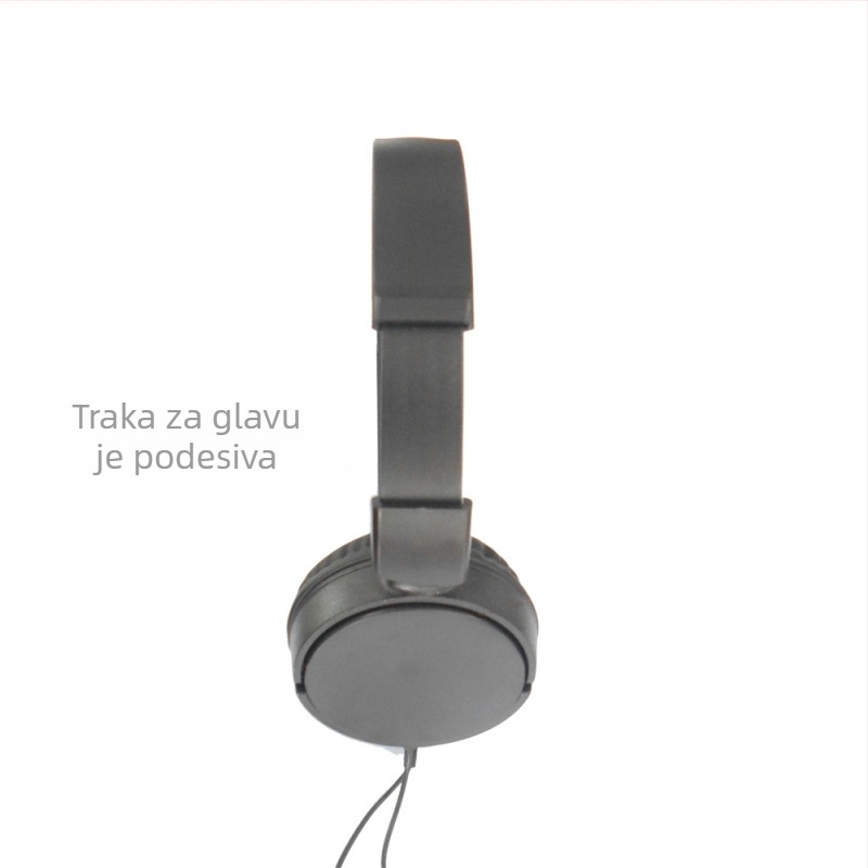 Žični over-ear slušalice s dubokim basom, idealne za igrice i online nastavu, kompatibilne s računalima, pametnim telefonima i elektroničkim tipkovnicama