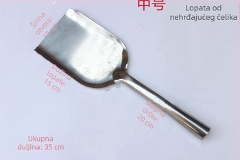Lopata za vatru od ugljičnog čelika, debeli trup — višenamjenska lopata za pepeo, ugljen i šlaku