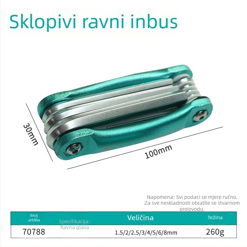 Oshake sklopni hex ključ od aluminijske legure s cvjetnim motivom i odvijač za auto popravke