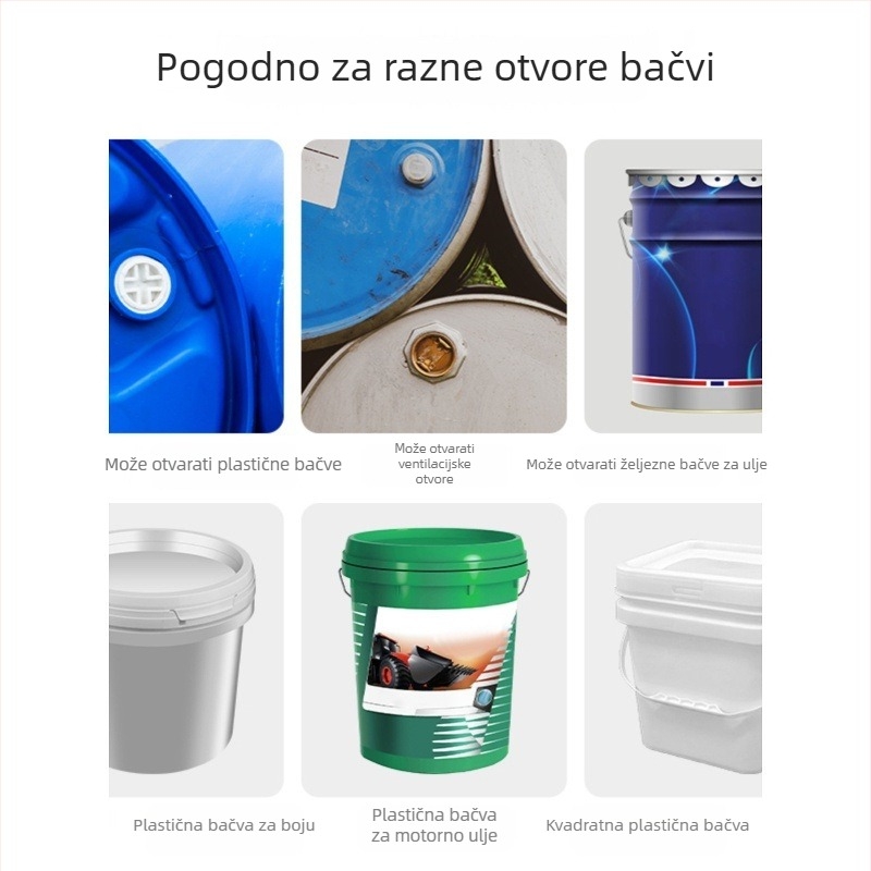 Deer Fairy Višenamjenski univerzalni otvarač bureta, alat za lakše otvaranje poklopca, ključ za otvaranje poklopaca za plastična bureta i uljna bureta