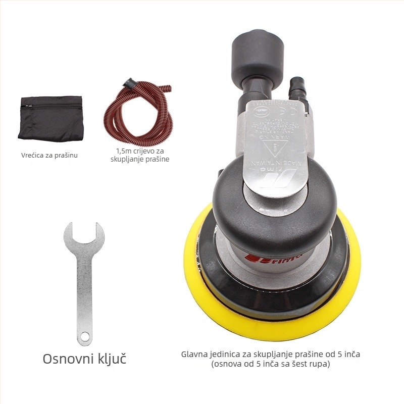 Pneumatski brusilac promjera 5 inča, ručno suho brušenje, 125 mm, za detailing automobila