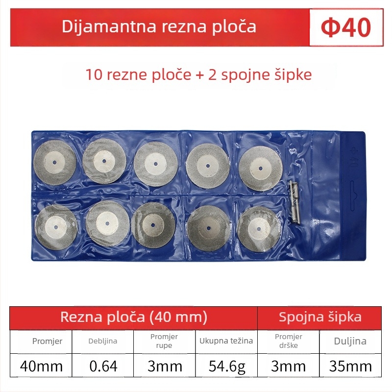 Dijamantni rezni disk s 45° kutom, mali rezni disk za staklo i nefrit, poliranje spojeva