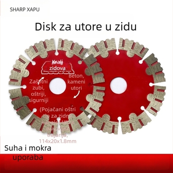Dijamantni disk za suho rezanje keramike i mramora, dijamantski disk s legurom kobalta, toplo presovan keramički disk s kanalima