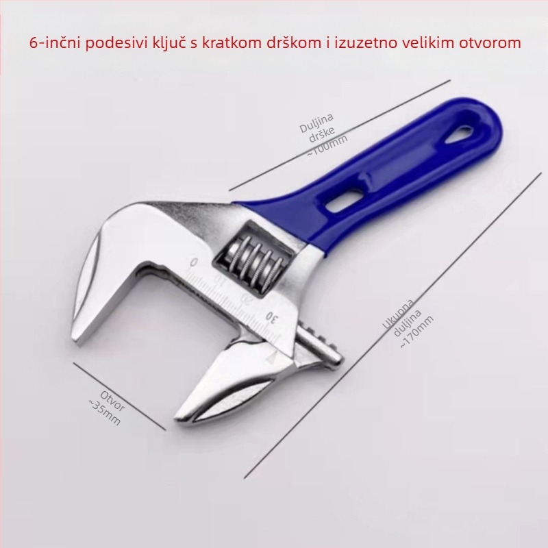 Industrijski podesivi ključ s velikim otvorom za vodovod i kupaonicu