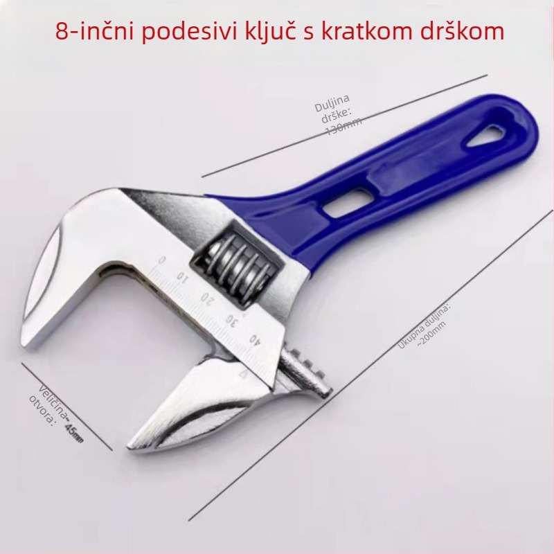Industrijski podesivi ključ s velikim otvorom za vodovod i kupaonicu