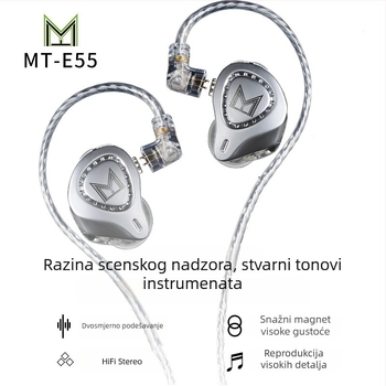 MT-E55 in-ear monitor slušalice s 16 drivera, dvostruki dinamički drajver za live pjevanje