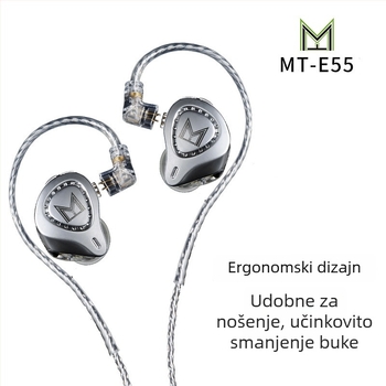 MT-E55 in-ear monitor slušalice s 16 drivera, dvostruki dinamički drajver za live pjevanje