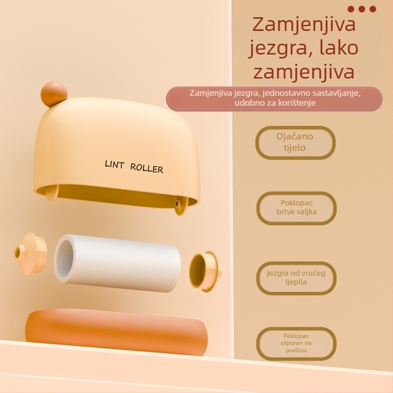 Prijenosni valjak za uklanjanje dlaka s zamjenjivim papirom, za kućnu upotrebu — kompaktno čistilo dlaka i vlakana
