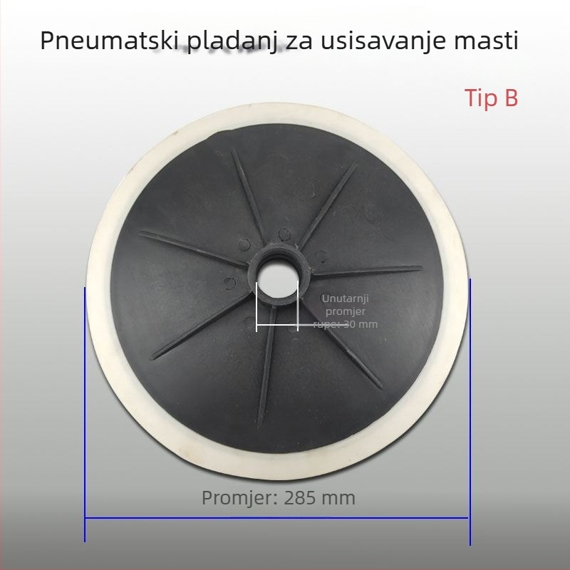 Ručni pištolj za mazivo s usisnom čašicom i samonasavnim visokotlačnim diskom za podmazivanje