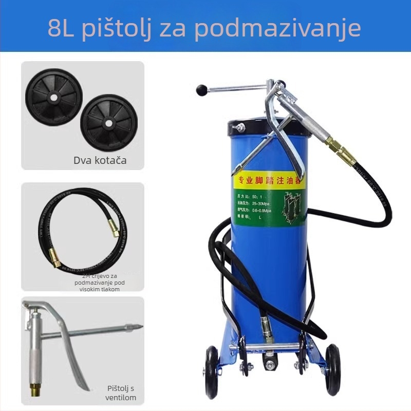 Pedalna pištola za podmazivanje za viličare — visokotlačni ručni alat za podmazivanje
