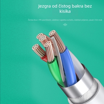 Stereo žične slušalice s inline kontrolom i 3,5 mm priključkom, duboki bas, polu-ušni dizajn, kružni otvor, kompatibilne s Androidom, Huaweiom i Xiaomiem