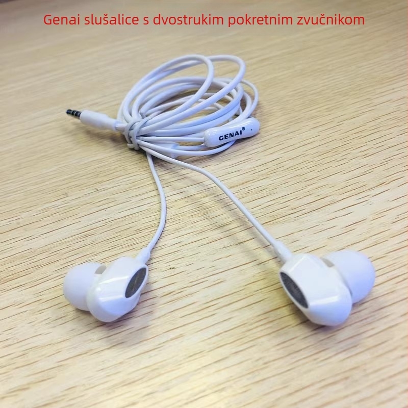 Gnai M50 žične in-ear slušalice s dvostrukim dinamičkim pogonom i mikrofonom, univerzalna kompatibilnost
