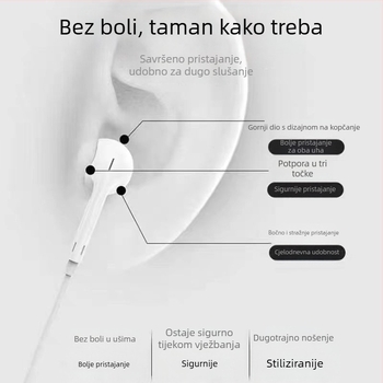 Žične slušalice Type-C, za igre, s redukcijom šuma, s mikrofonom, kompatibilne s Xiaomi, Oppo, Huawei, Honor i Vivo, in-ear