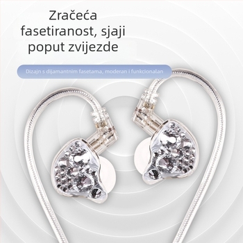 Phantom Sound ISCK-K2 žične in-ear slušalice za monitoring, 3 m kabel, za live streaming, karaoke i snimanje