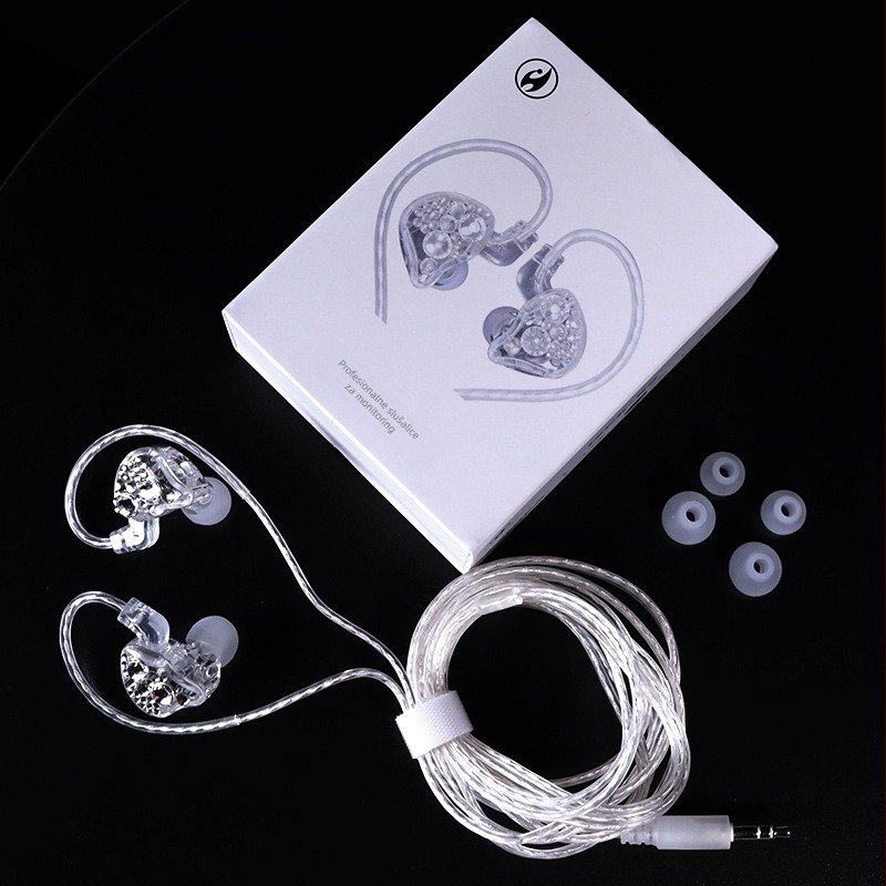 Phantom Sound ISCK-K2 žične in-ear slušalice za monitoring, 3 m kabel, za live streaming, karaoke i snimanje