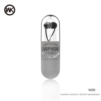 WEKOME metalne žične in-ear slušalice s mikrofonom WI80