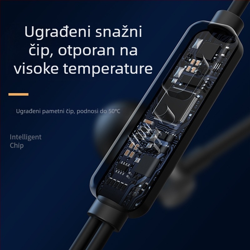 WEKOME metalne žične in-ear slušalice s mikrofonom WI80