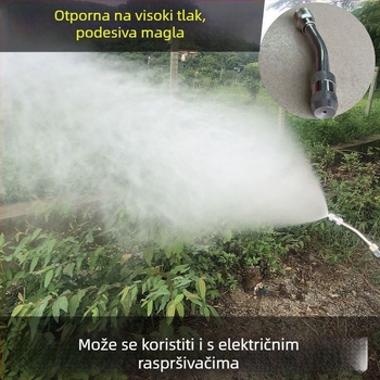 Novi model potpuno bakrena mlaznica s podesivom atomizacijom, visokotlačni električni prskalica za vrt
