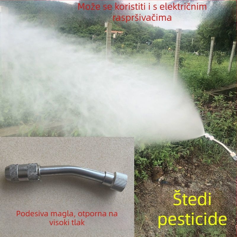 Novi model potpuno bakrena mlaznica s podesivom atomizacijom, visokotlačni električni prskalica za vrt