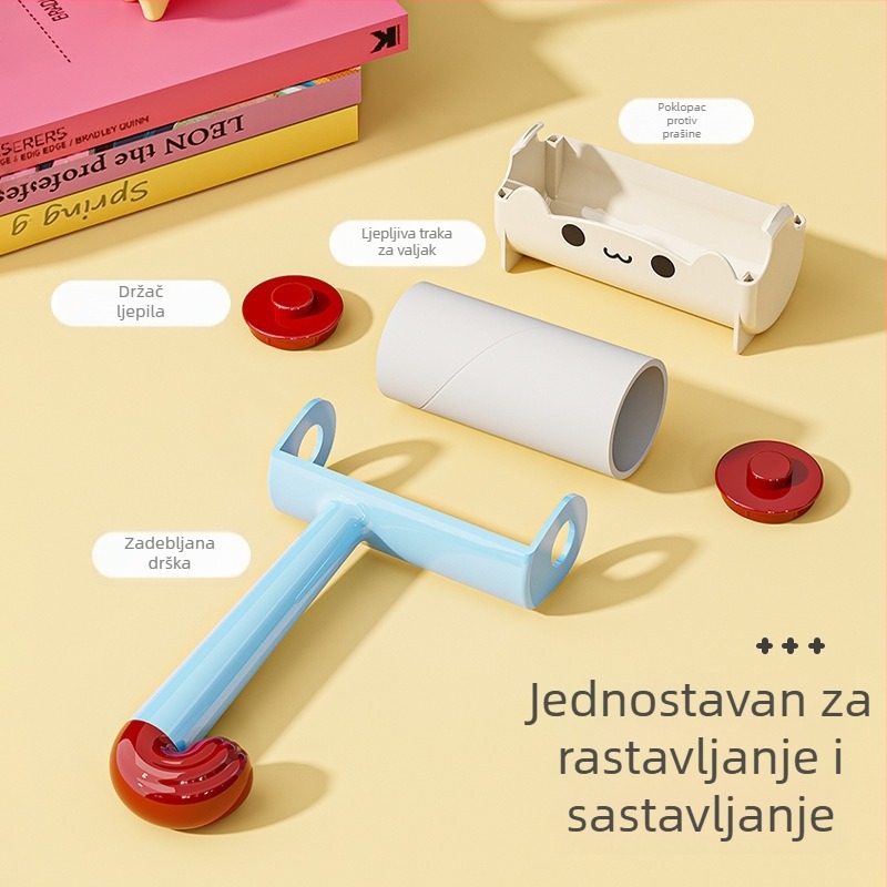 Slatki uklanjivač dlačica s zamjenjivim ljepjivim trakama za dlake kućnih ljubimaca i odjeću