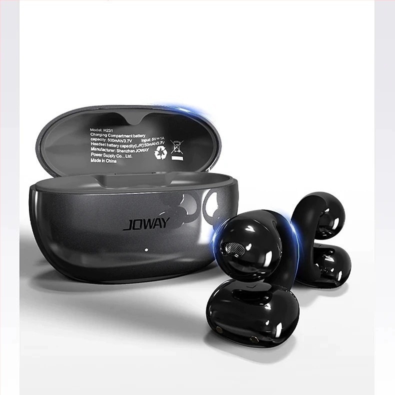 JOWAY Bluetooth slušalice s klipom za uho H231Air, otvorenog dizajna, za trčanje i sport