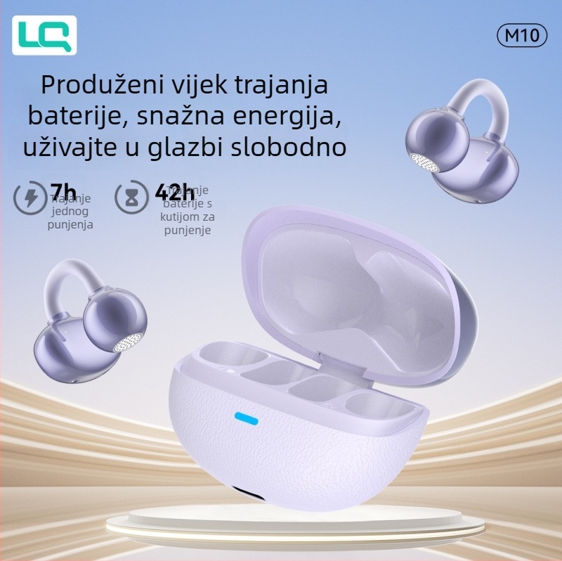 Klip-om sportske Bluetooth slušalice, bežične, dugi vijek baterije, velika baterija, udoban za nošenje, visokokvalitetan zvuk, novi model