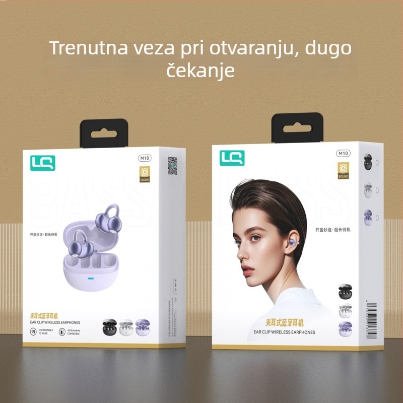 Klip-om sportske Bluetooth slušalice, bežične, dugi vijek baterije, velika baterija, udoban za nošenje, visokokvalitetan zvuk, novi model
