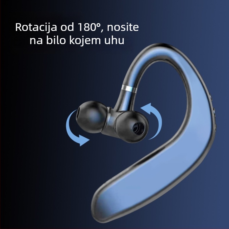 L12 bežične Bluetooth slušalice 5.0, dugotrajna baterija, za poslovne automobile i sport, dizajn za uho s klipom / in-ear