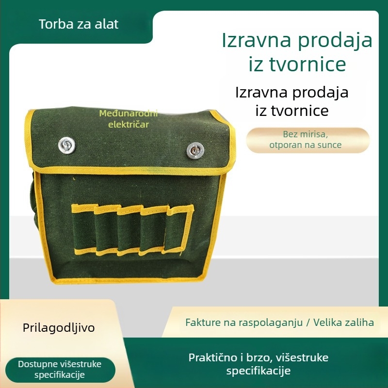 Torba za alat od debelog platna za električare, pohrana i održavanje alata