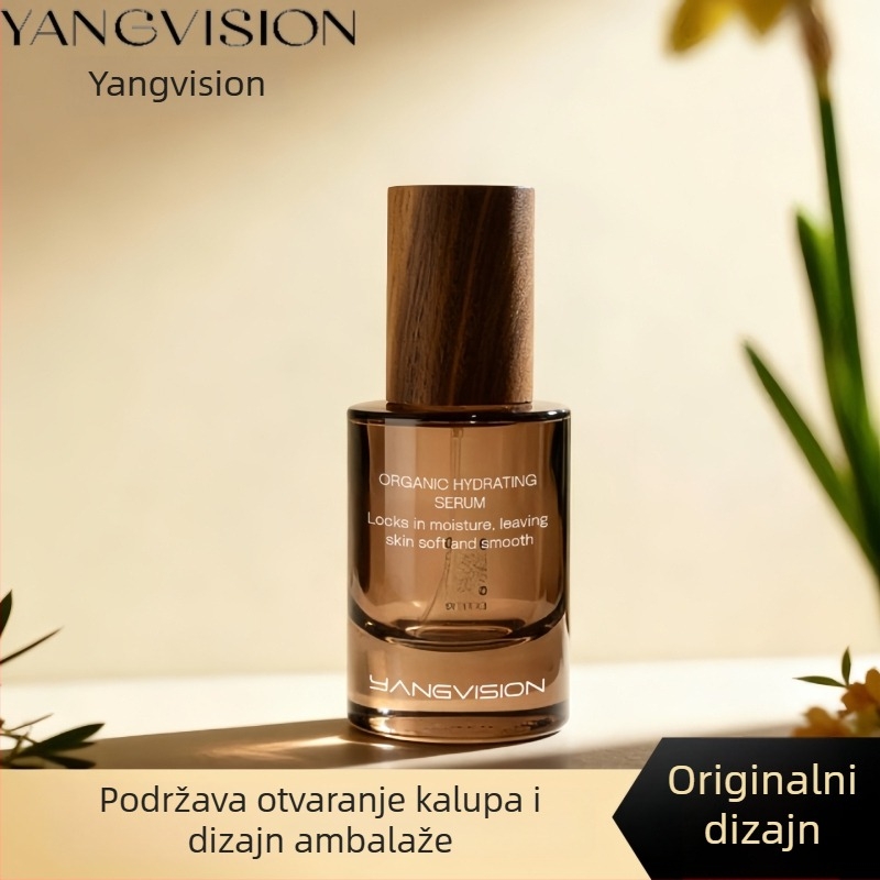 Staklena bočica za raspršivanje 30/50 ml s kapicom od drveta za kozmetiku