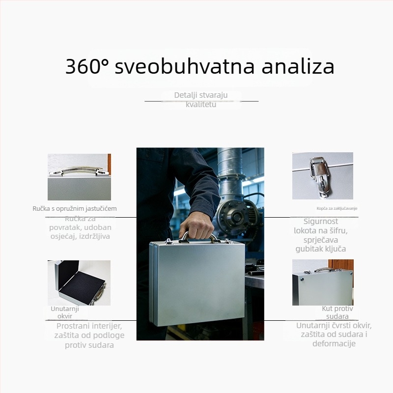 Prijenosna kutija za alate od aluminijske legure i kofer za instrumente
