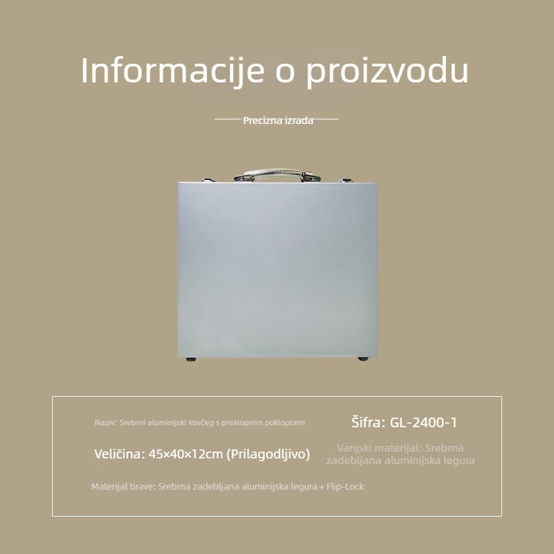 Prijenosna kutija za alate od aluminijske legure i kofer za instrumente