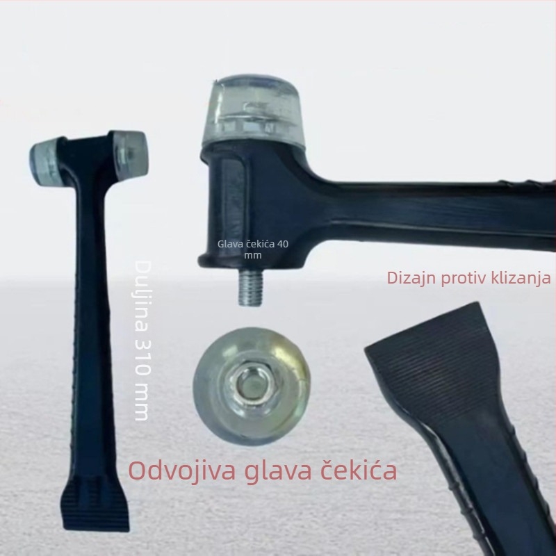 2-u-1 gumeni čekić za ugradnju vrata i prozora te fugiranje pločica