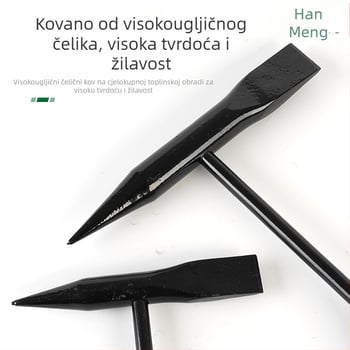Zavarivački čekić za uklanjanje šljake – vrh od visokougljičnog čelika, drška od željeza, duljina 350 mm, težina 0,5 kg, amortizacija udaraca