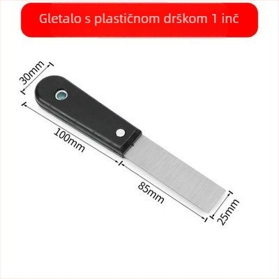 Špatula za žbukanje s crnom plastičnom ručkom, debela za fuge i radove na zidu
