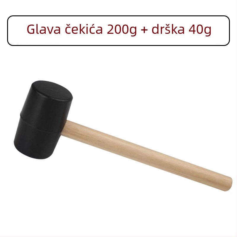 Gumeni čekić s okruglom glavom za ugradnju, čekić s kožnom glavom za pločice, mramor i lim