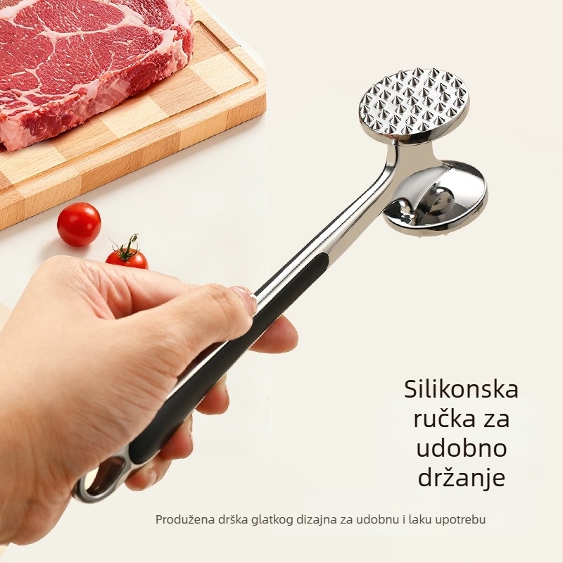 Čekić za meso od nehrđajućeg čelika, za tenderiziranje i za steak, kuhinja i profesionalna upotreba