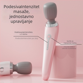 Prijenosni električni masažer — vibrirajući masažni čekić s okruglom glavom za cijelo tijelo