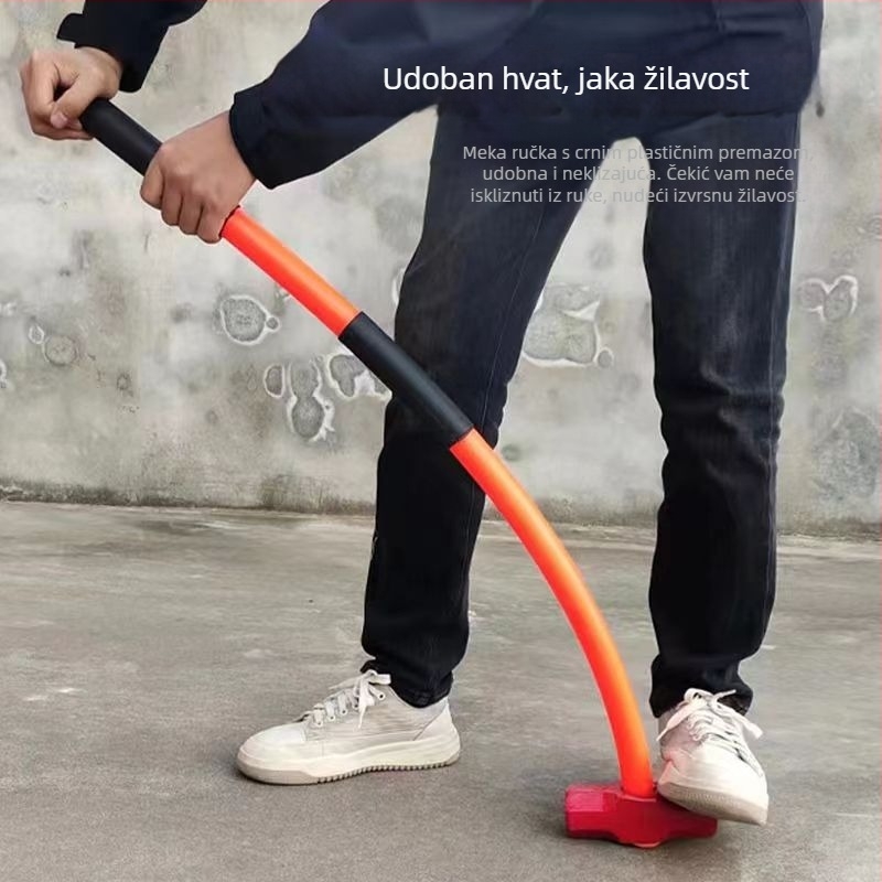 8 lb čekić s plastičnom drškom, osmerokutna glava od ugljičnog čelika, otklanjanje vibracija, za kućne radove