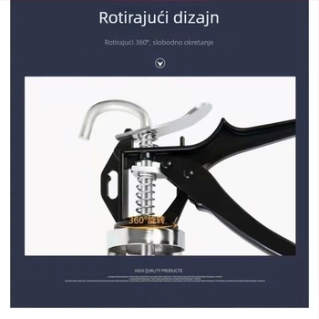 Dvostruko funkcijski pištolj za ljepilo za konstrukcijsko i stakleno ljepilo, zgusnjen, automatsko isključivanje, potpuno automatski